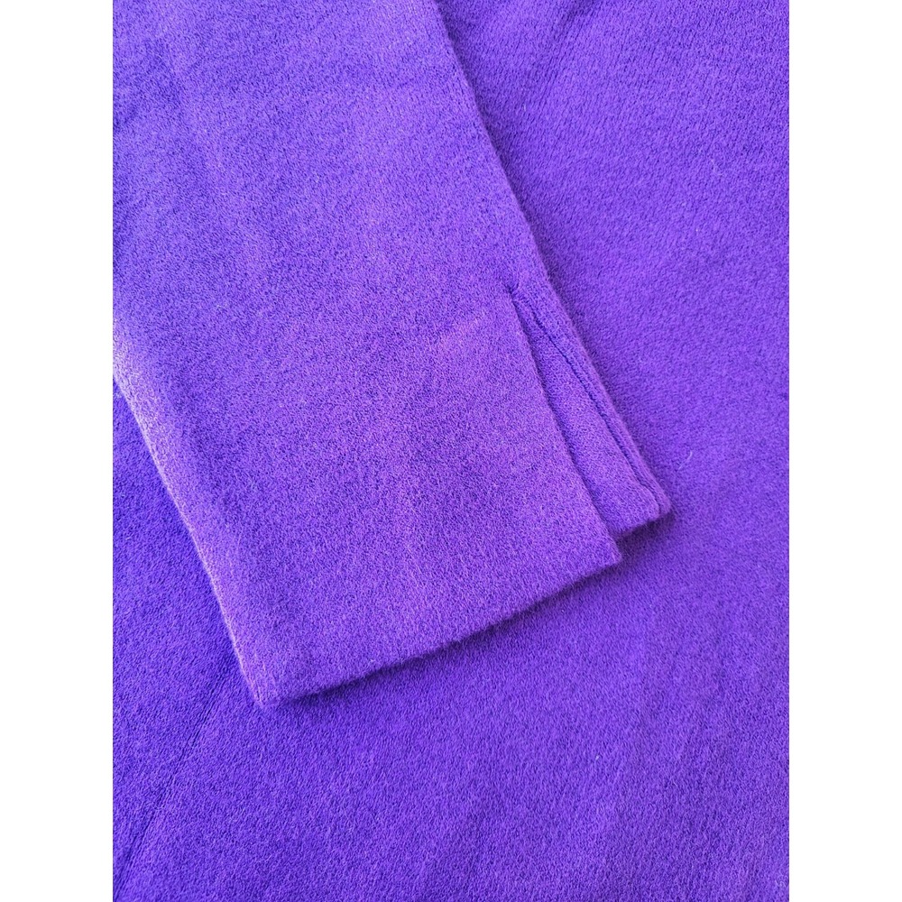 J. Jill Purple Solid Knit Mock Neck Long Sleeve Stretch Pullover Sweater M - Picture 5 of 7